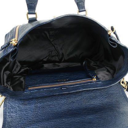 3.1 Phillip Lim 3.1 Textured Calfskin Large Pashli Satchel Ink 5 of 8