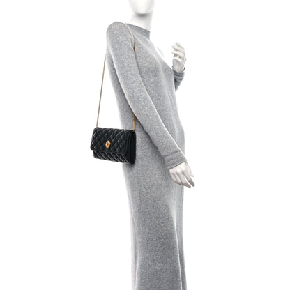 Versace Lambskin Quilted Medusa Wallet on Chain Crossbody Black 2 of 8