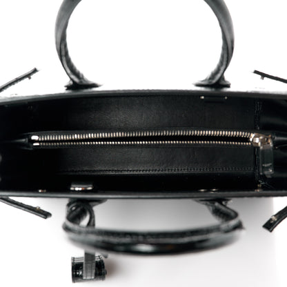 Saint Laurent Calfskin Crocodile Embossed Baby Sac De Jour Black 5 of 11
