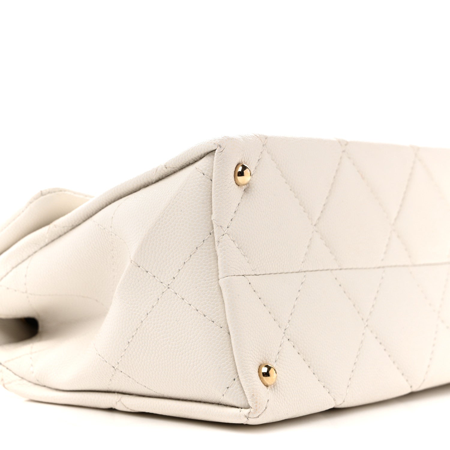 Chanel Caviar Quilted Mini Retro Twist Top Handle Flap White 9 of 14