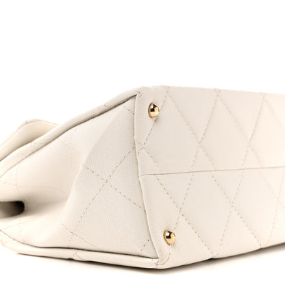 Chanel Caviar Quilted Mini Retro Twist Top Handle Flap White 9 of 14