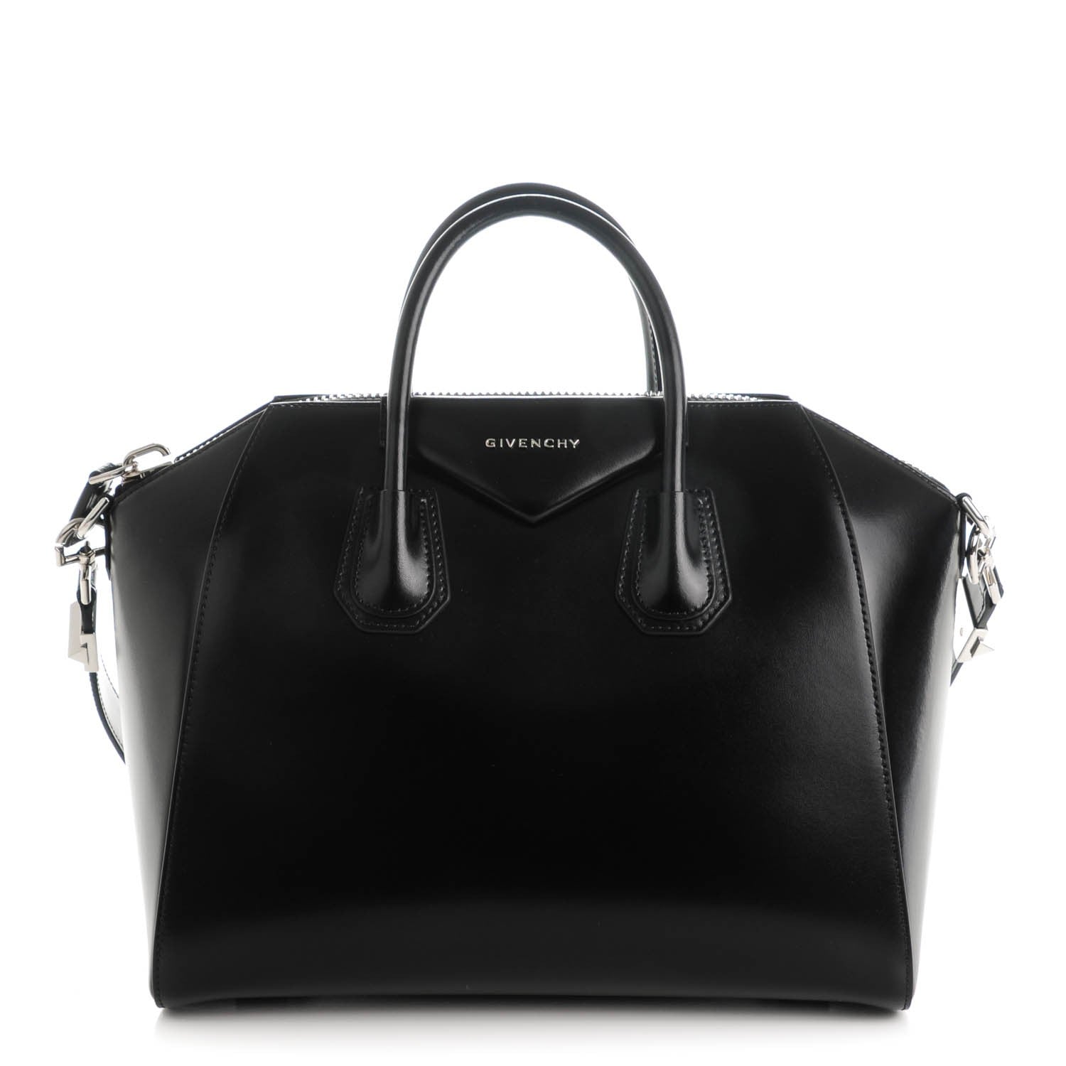 Givenchy Shiny Lord Calfskin Medium Antigona Black 1 of 7