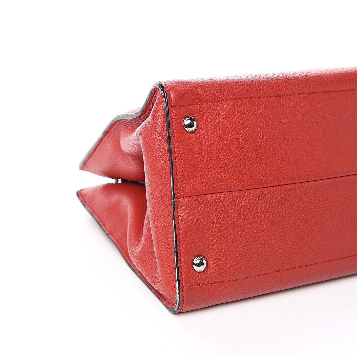 Vitello Daino Shopping Tote Rosso