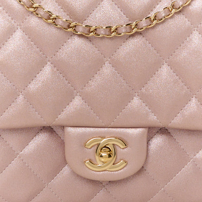 Chanel Iridescent Calfskin Quilted Clutch With Chain Flap Pink 9 of 12