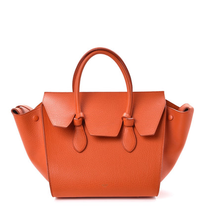 Celine Crisped Calfskin Mini Tie Knot Tote Burnt Orange 1 of 15