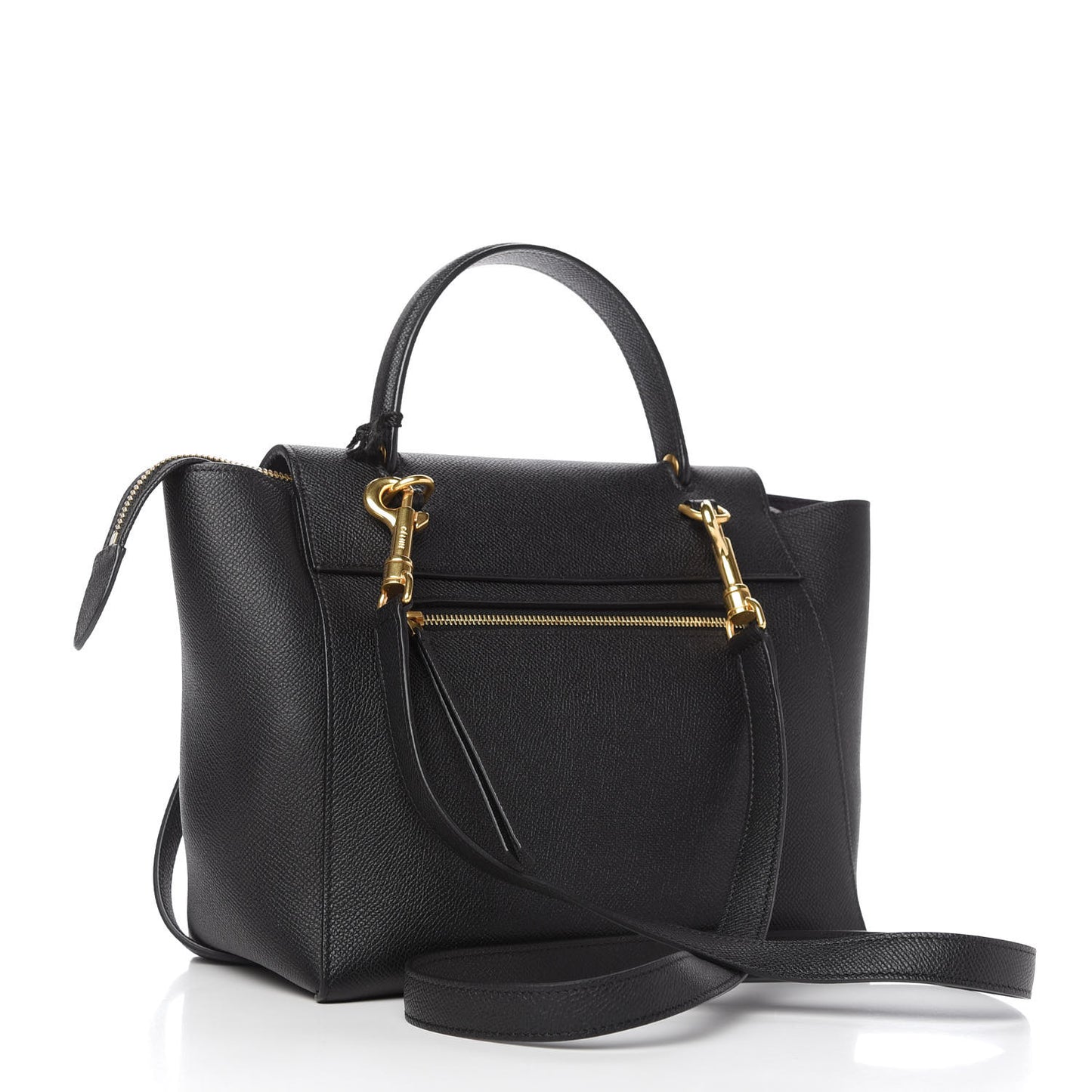 Grained Calfskin Micro Belt Bag Black