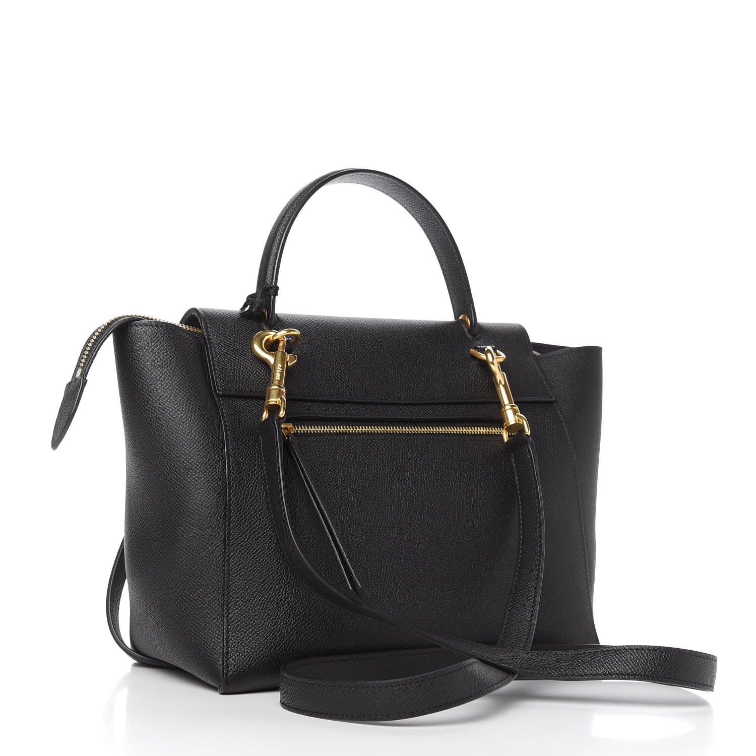 Celine Grained Calfskin Micro Belt Bag Black 3 of 9