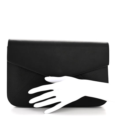 Fendi Calfskin Vitello Elite 2Jours Envelope Clutch Black 2 of 12