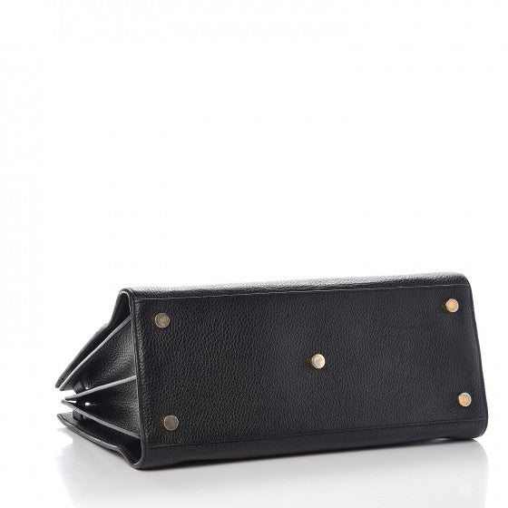 Grained Calfskin Large Sac De Jour Carryall Black