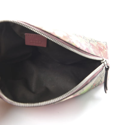 Gucci GG Supreme Monogram Blooms Large Pouch Cosmetic Case Beige Multicolor Dry Rose 5 of 12