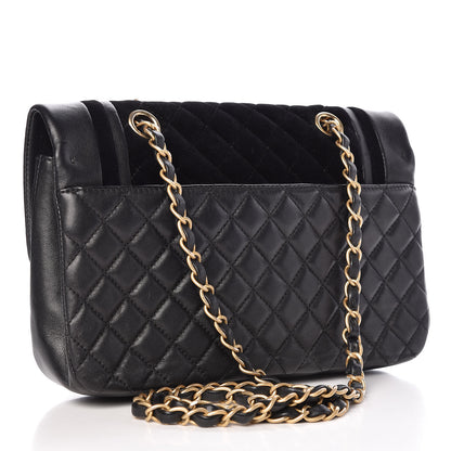 Chanel Metallic Lambskin Velvet Quilted Medium Flap Black 3 of 9