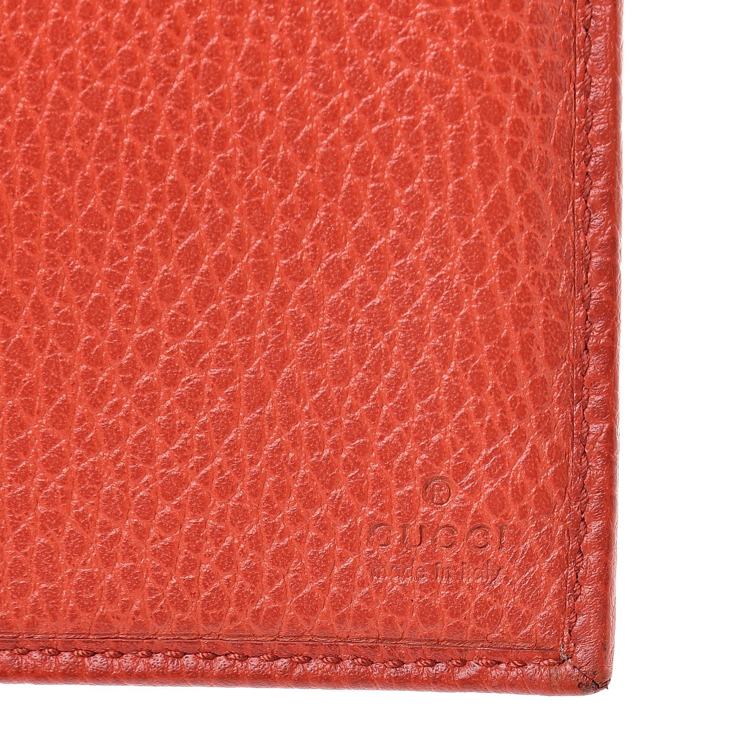 Gucci Pebbled Calfskin Continental Wallet Red 6 of 16