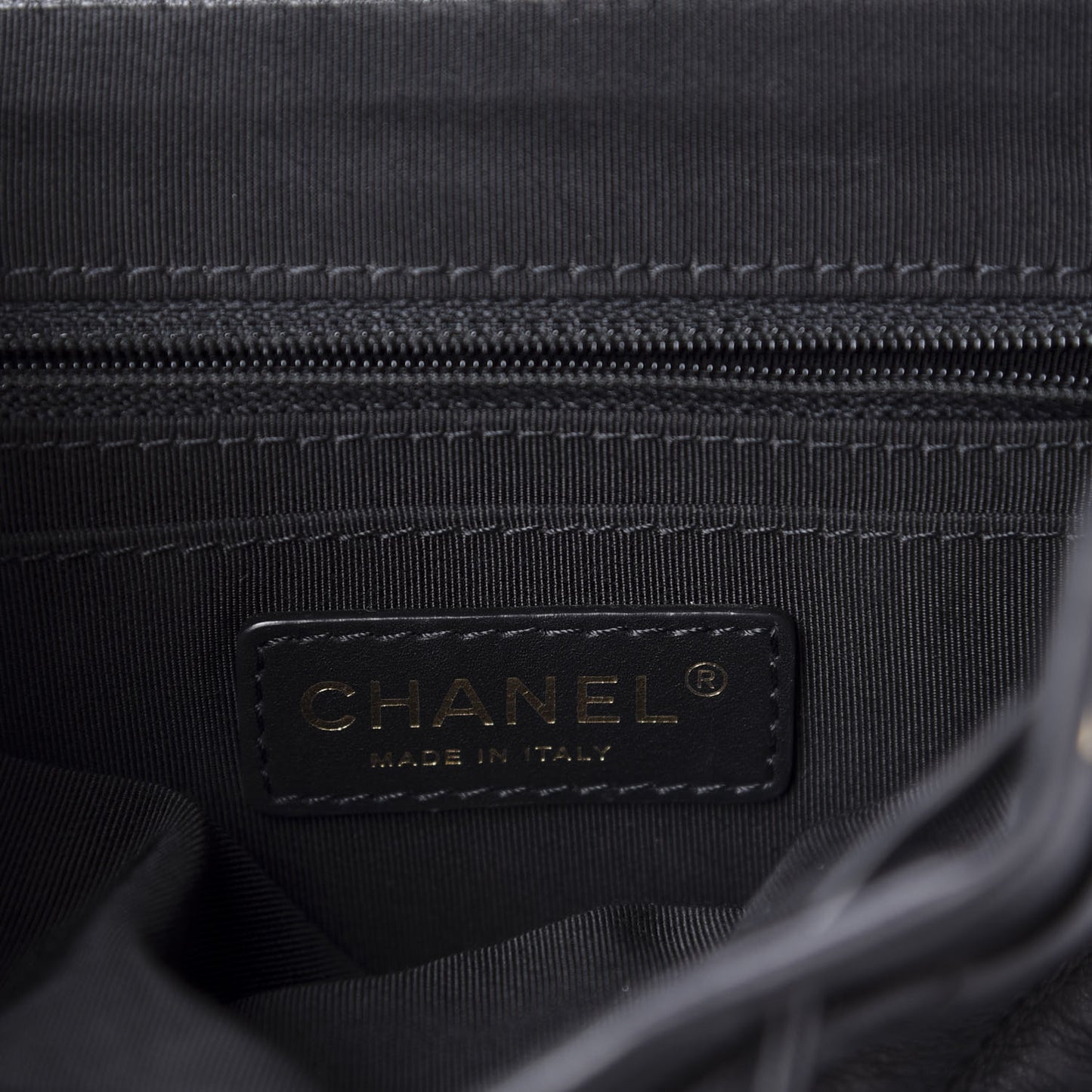 Calfskin Chevron Quilted Small Urban Spirit Backpack Black