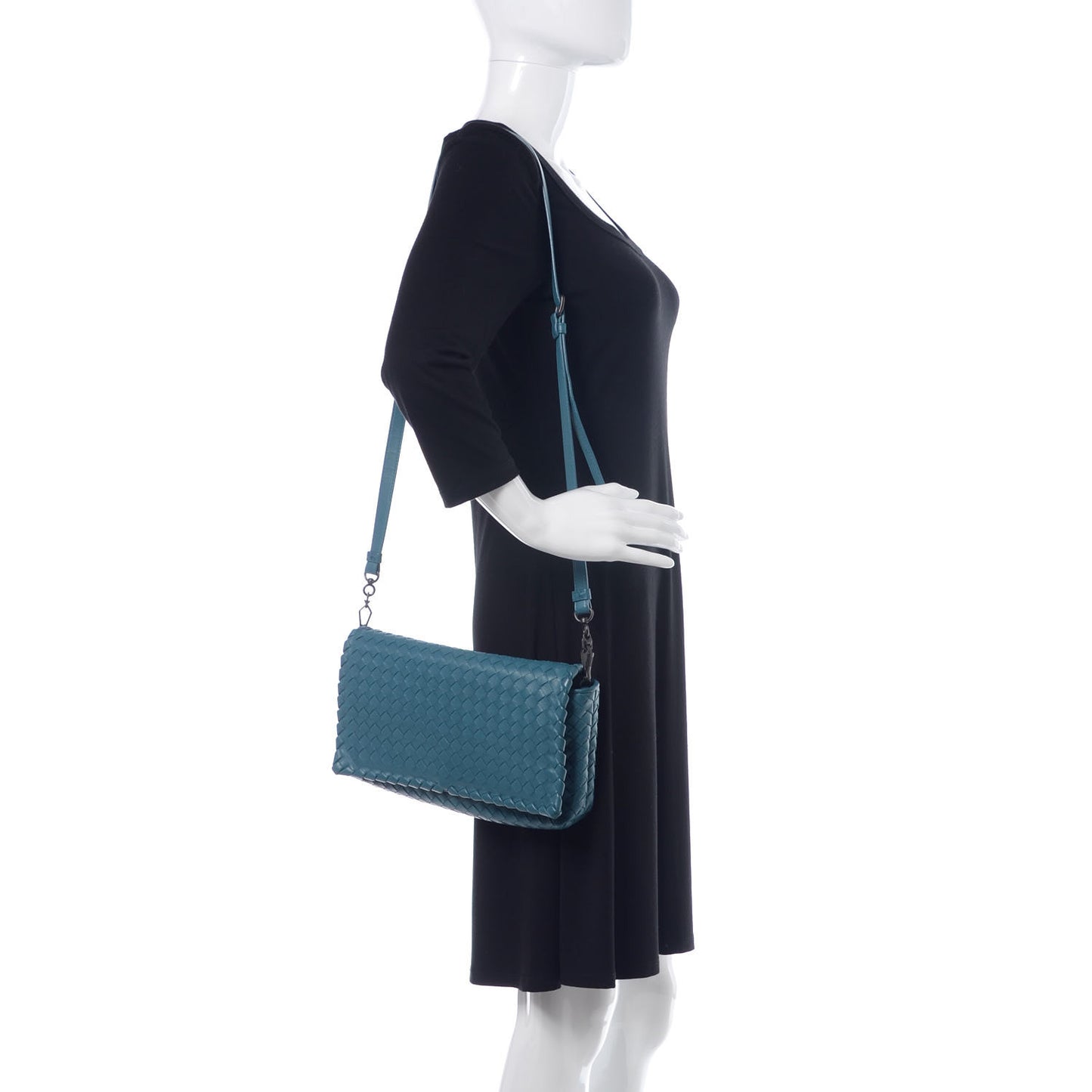 Nappa Intrecciato Dahlia Clutch Crossbody Canard