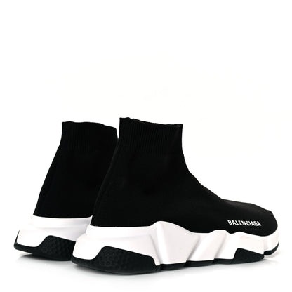 Balenciaga Neoprene Knit Womens Speed Sneakers 37 Black White 4 of 7