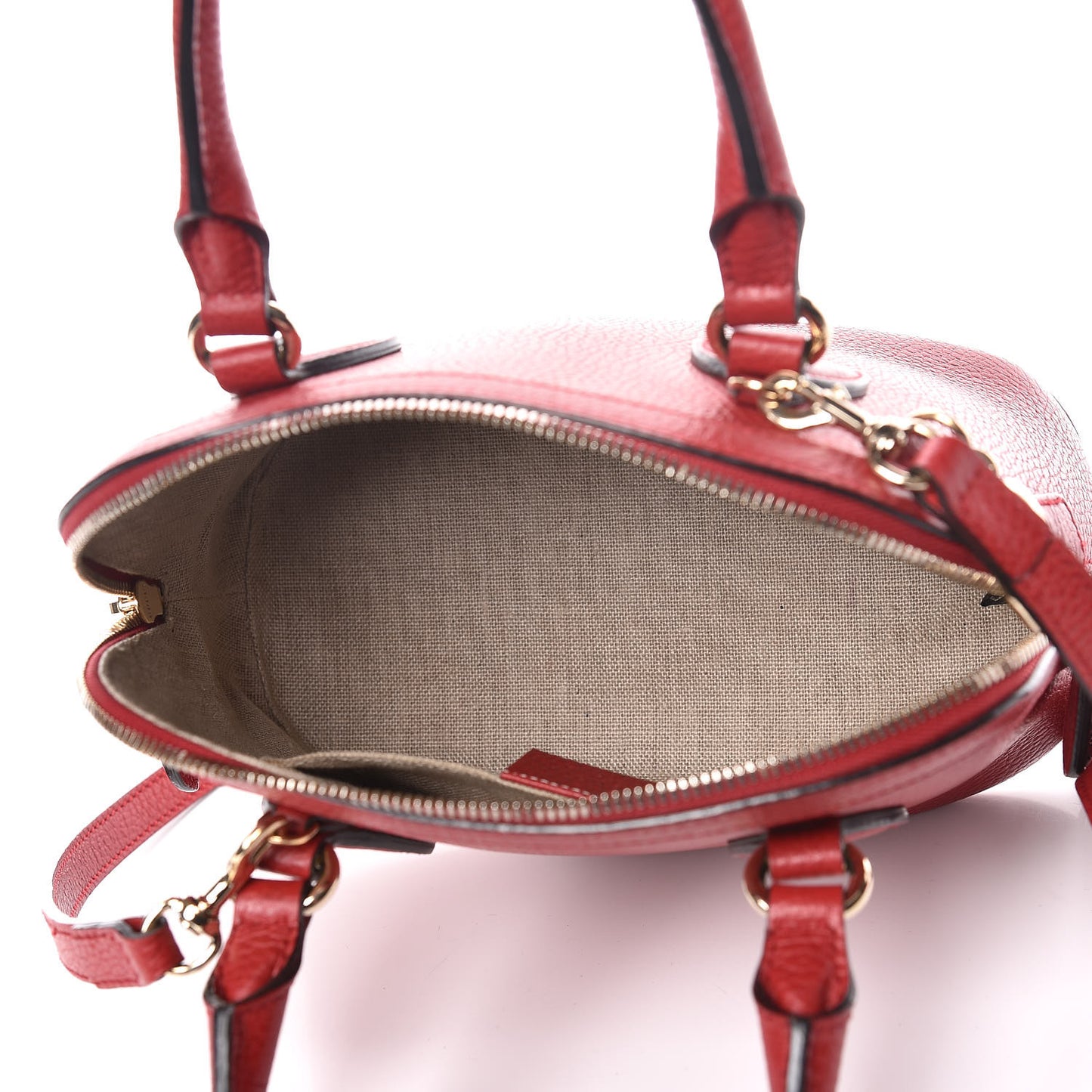 Dollar Calfskin Small GG Charm Dome Bag Red
