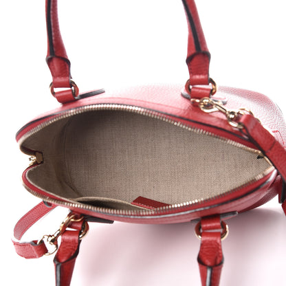 Gucci Dollar Calfskin Small GG Charm Dome Bag Red 7 of 18