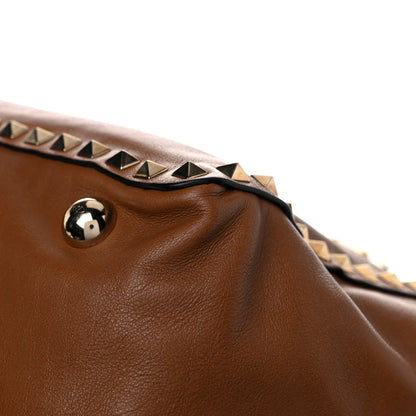 Valentino Garavani Vitello Medium Rockstud Tote Brown 12 of 18