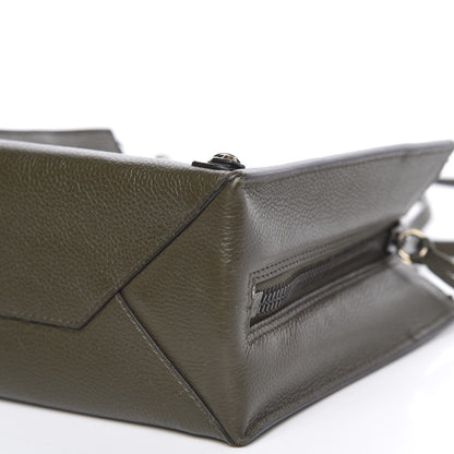 Balenciaga Grained Calfskin Papier Mini A4 Zip Around Tote Green 9 of 13