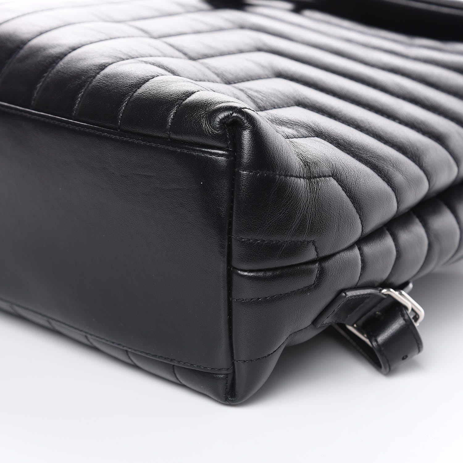 Saint Laurent Calfskin Y Quilted Monogram Medium Loulou Backpack Black 9 of 18