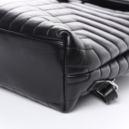 Saint Laurent Calfskin Y Quilted Monogram Medium Loulou Backpack Black 9 of 18