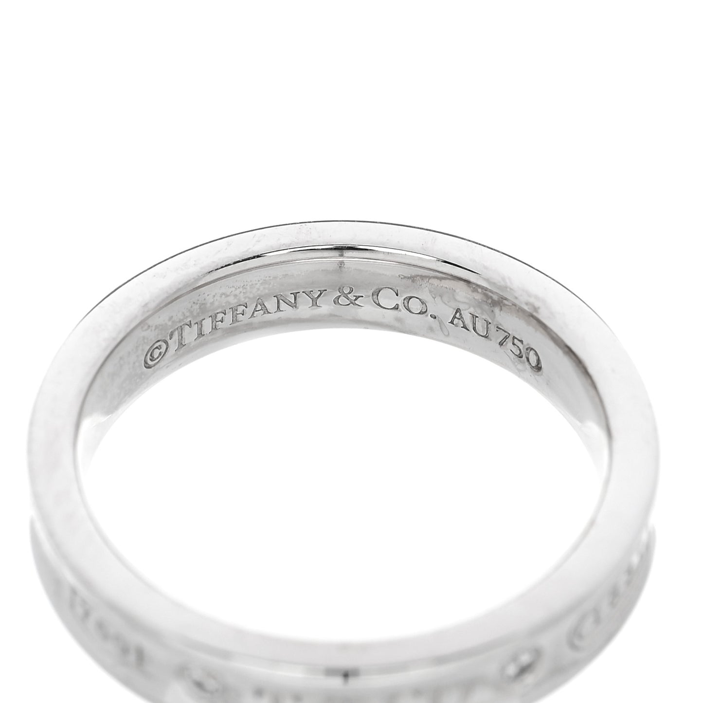 18K White Gold Diamond Narrow 1837 Ring 52 6