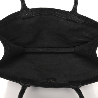 Christian Dior Oblique Calfskin Embossed Book Tote Black 5 of 9