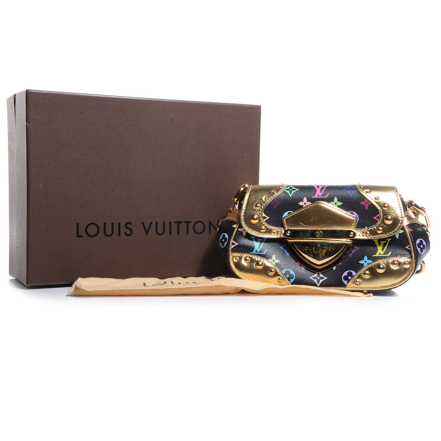 Louis Vuitton Monogram Multicolor Marilyn Black Gold 8 of 8