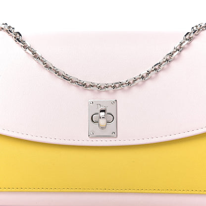Christian Dior Calfskin Tri-Color Wallet On Chain Pink 10 of 12