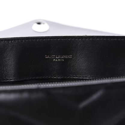 Saint Laurent Calfskin Y Quilted Monogram Medium Loulou Chain Satchel Black 8 of 11