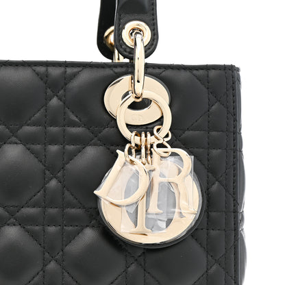 Christian Dior Lambskin Cannage Medium Lady Dior Black 8 of 11