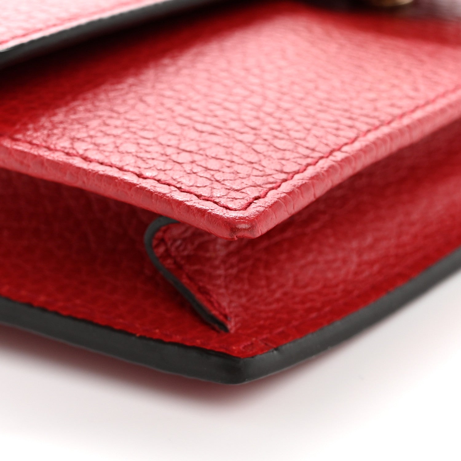 Gucci Dollar Calfskin Interlocking G Chain Wallet Red 12 of 13