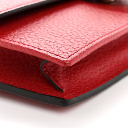 Gucci Dollar Calfskin Interlocking G Chain Wallet Red 12 of 13