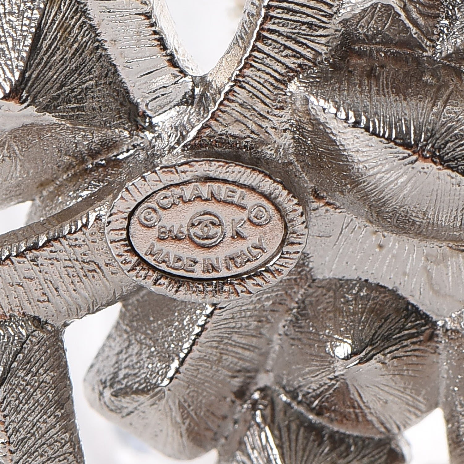 Chanel Baguette Crystal CC Brooch Black Silver 4 of 5