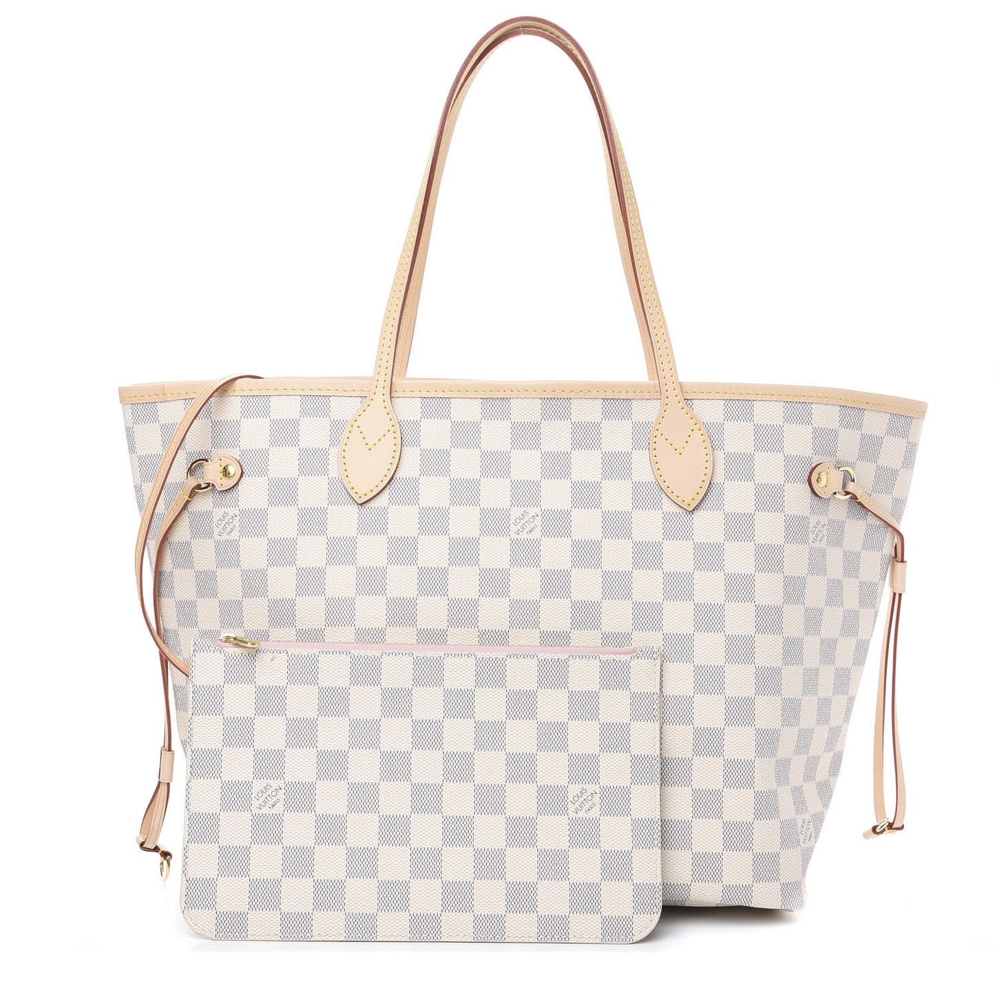 Damier Azur Neo Neverfull MM Rose Ballerine