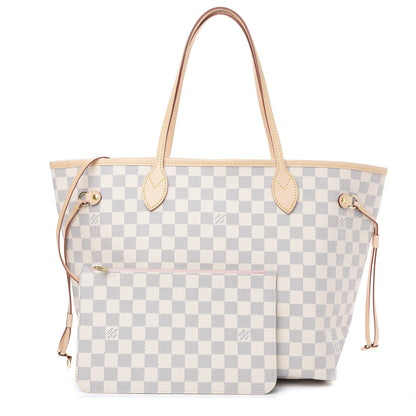 Louis Vuitton Damier Azur Neo Neverfull MM Rose Ballerine 1 of 10