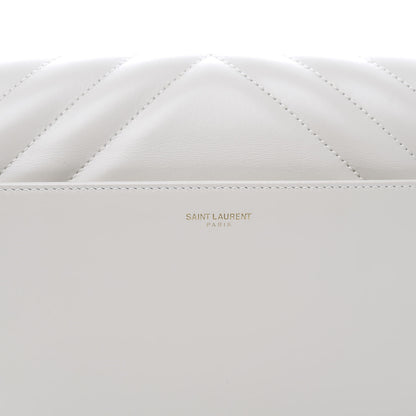 Saint Laurent Calfskin Quilted Y Joan Satchel White 8 of 11