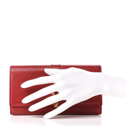 Saint Laurent Calfskin Classic Y Ligne Clutch Red 2 of 6