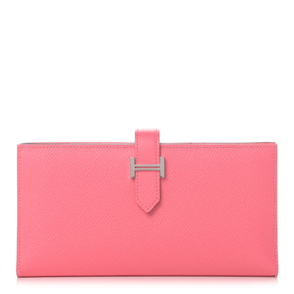 Hermes Epsom Bearn Gusset Wallet Rose Lipstick 1 of 8