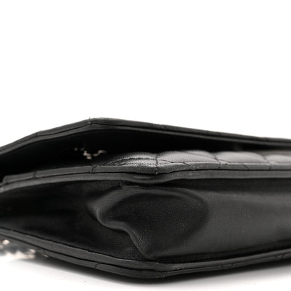 Chanel Lambskin Quilted Wallet On Chain WOC Black 10 of 11