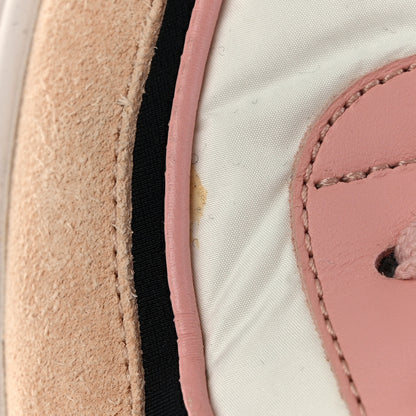 Chanel Nylon Lambskin Suede Calfskin CC Sneakers 38.5 Pink White Black 14 of 14