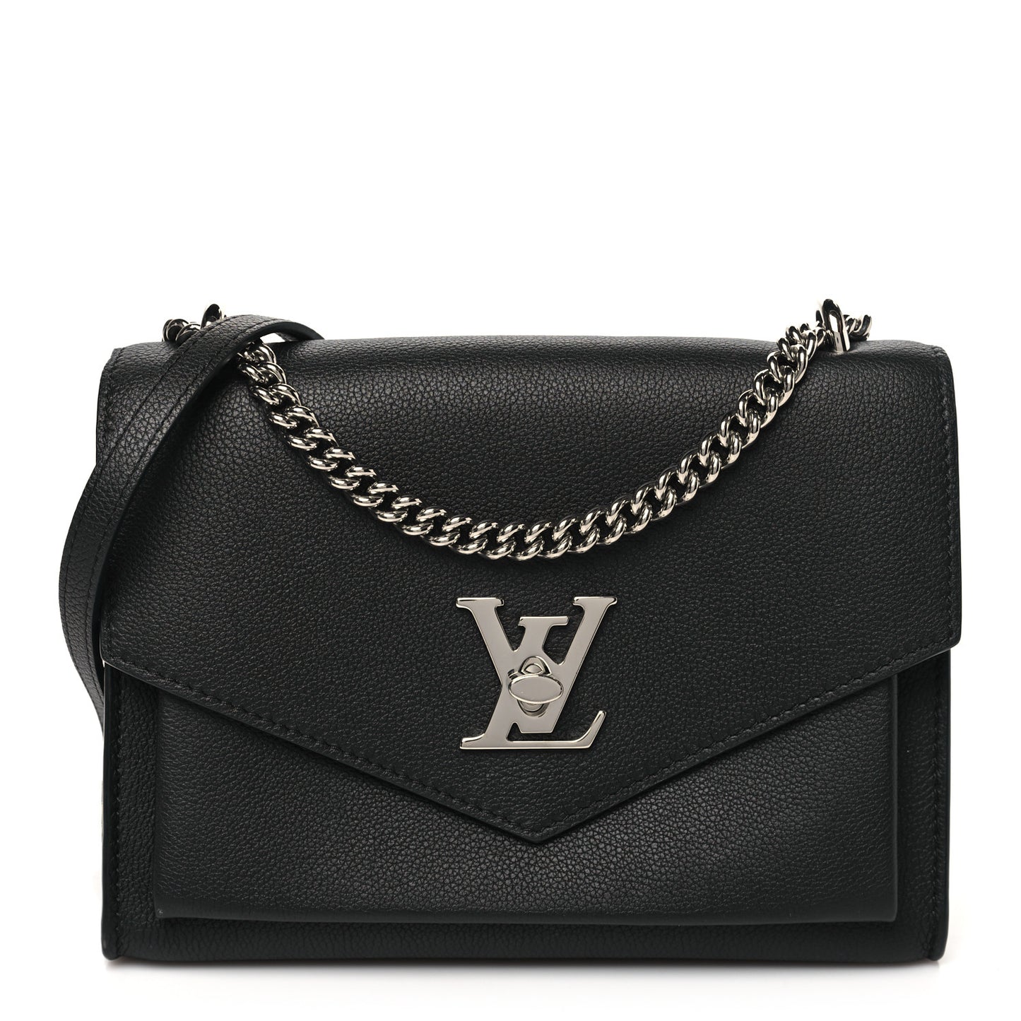 Soft Calfskin My Lockme Chain Bag BB Black