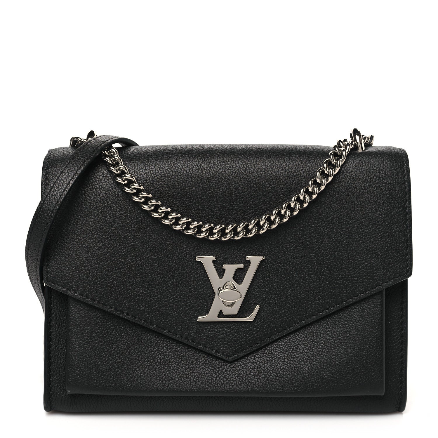Louis Vuitton Soft Calfskin My Lockme Chain Bag BB Black 1 of 10