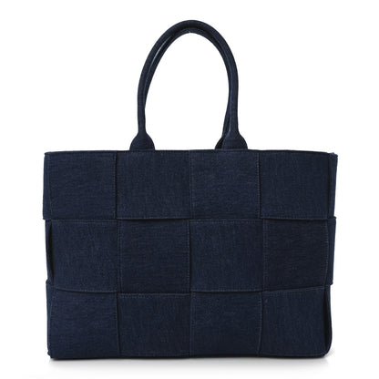 Bottega Veneta Denim Maxi Intrecciato Mens Arco Tote 1 of 10