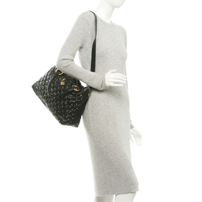 Marc Jacobs Python Effect Quilted Rio Stardust Satchel Black 2 of 9
