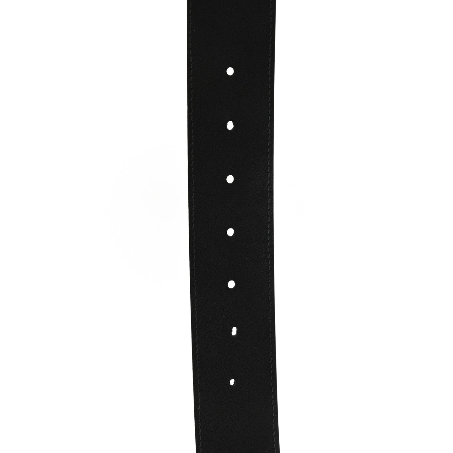 Textured Dollar Calfskin Nickel Double G 40mm Belt 75 30 Black