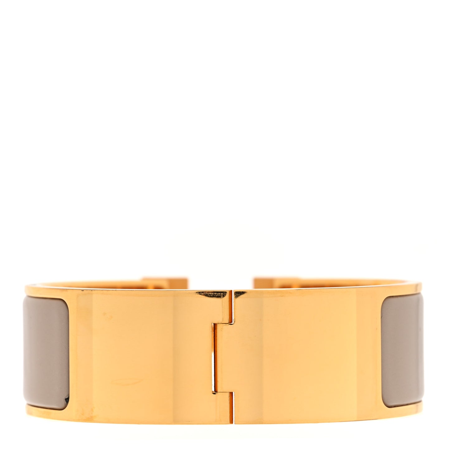 Enamel Wide Clic Clac H Bracelet GM Marron Glace