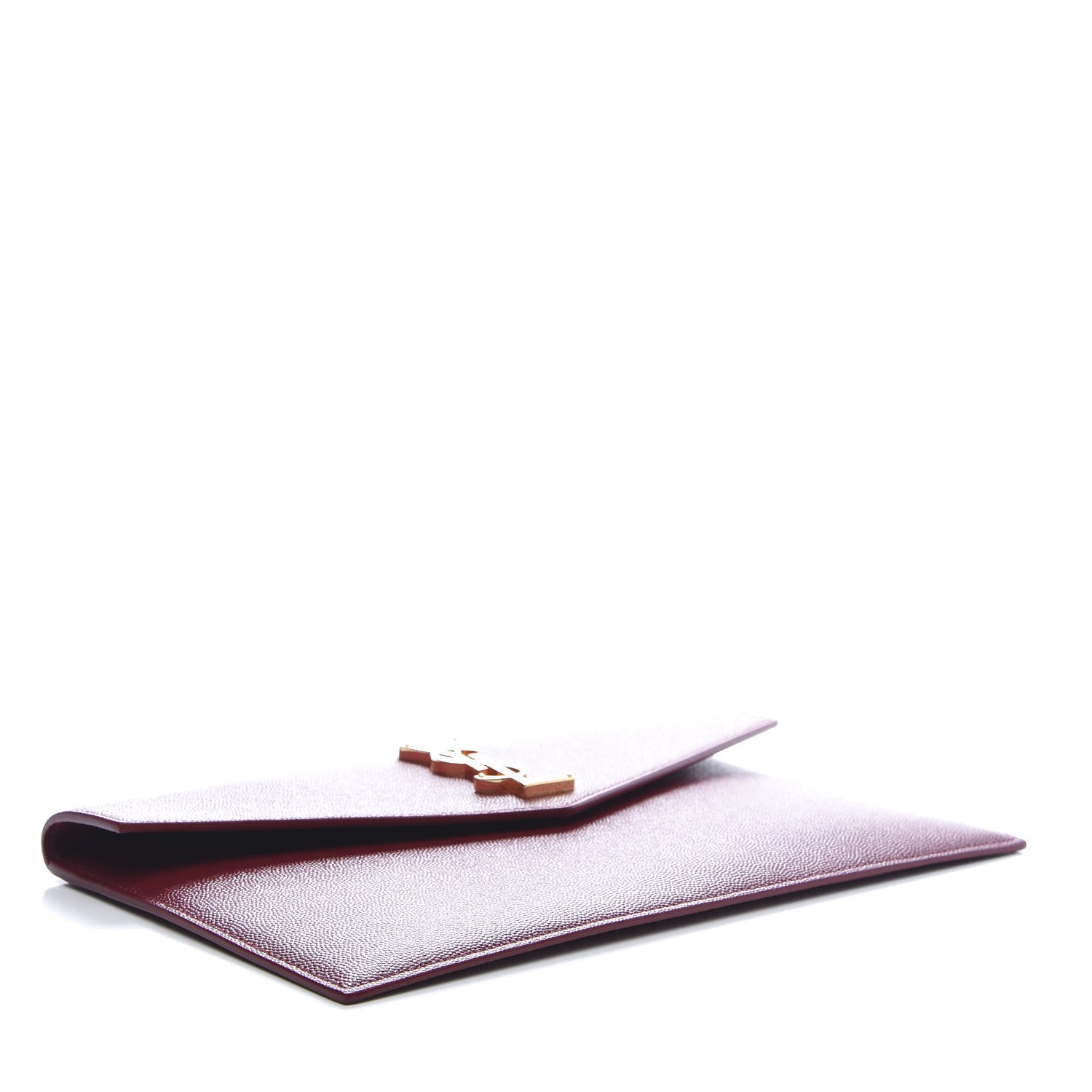 Saint Laurent Grain De Poudre Uptown Pouch Burgundy 4 of 10