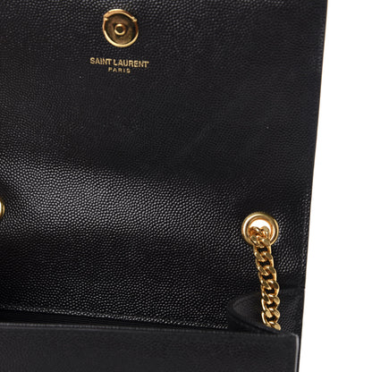 Saint Laurent Grain De Poudre Small Monogram Kate Satchel Black 8 of 12