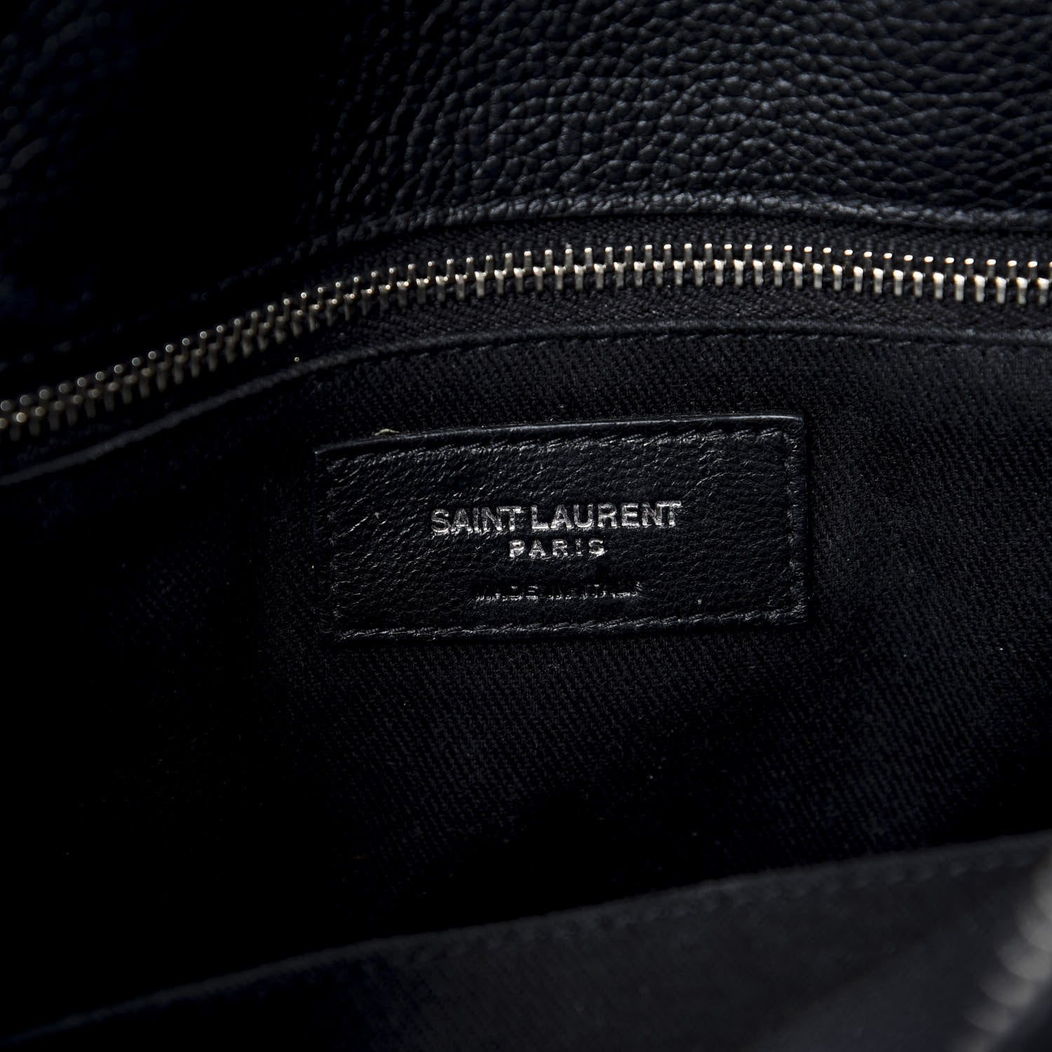 Saint Laurent Grained Calfskin Sac De Jour Souple Duffle 36H Asphalt Black 7 of 8